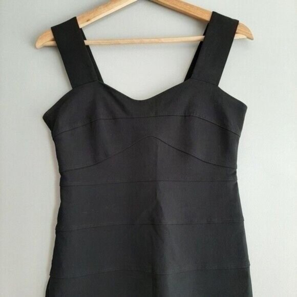 RICKI'S Bandage Tape Bodycon Mini Dress Black Sz 6 - Picture 3 of 10